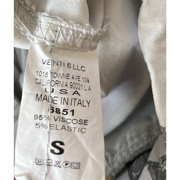 VENTI6 Jogger Pants Women S Gray Camo Stretch Rhinestone Made In Italy Comfy - Picture 5 of 12